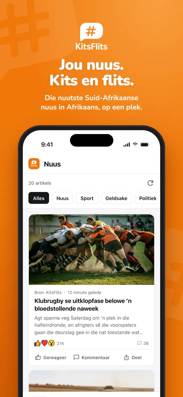 KitsFlits news screen